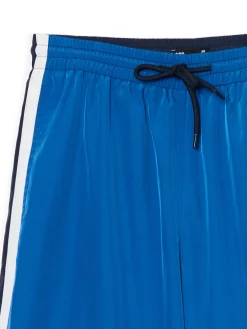 New Cropp Spodnie wide leg z lampasami granatowy