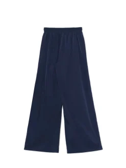 New Cropp Spodnie wide leg z lampasami granatowy