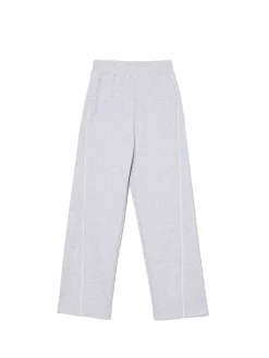 Best Cropp Spodnie wide leg z wysokim stanem jasnyszary