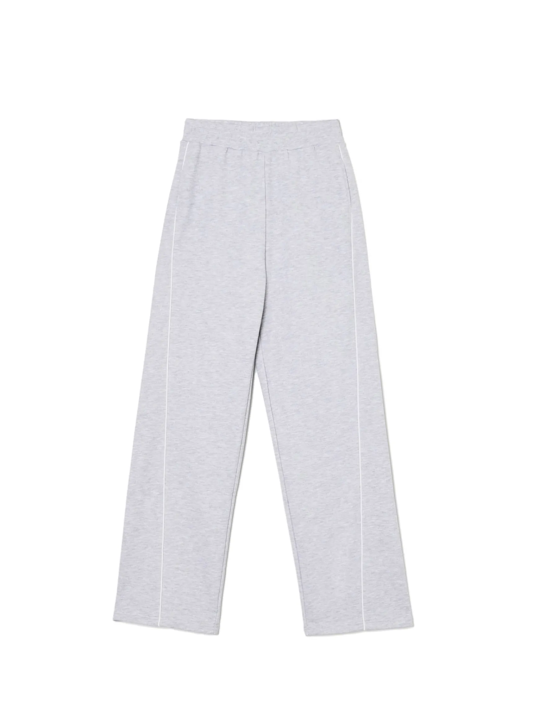 Best Cropp Spodnie wide leg z wysokim stanem jasnyszary