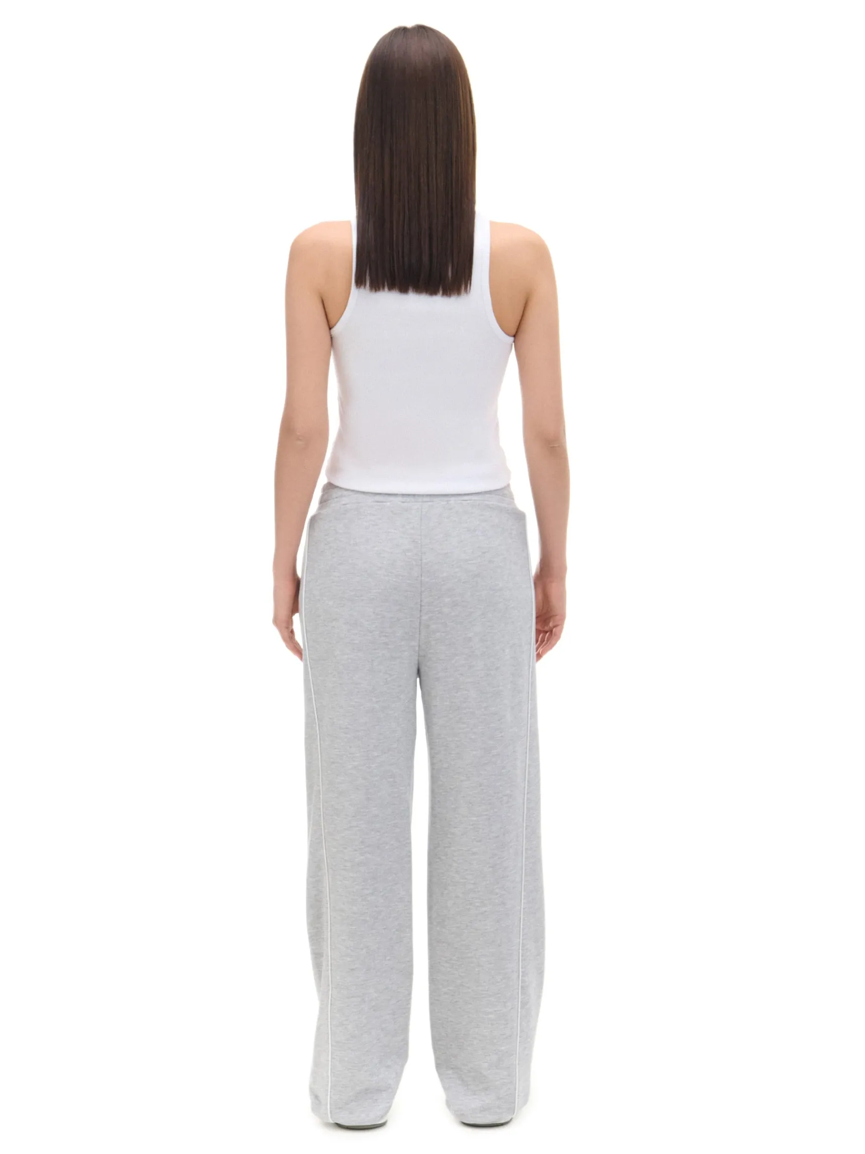 Best Cropp Spodnie wide leg z wysokim stanem jasnyszary
