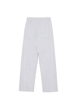 Best Cropp Spodnie wide leg z wysokim stanem jasnyszary