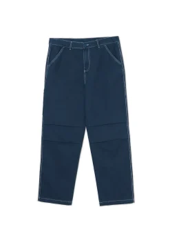 Clearance Cropp Spodnie z białymi przeszyciami surowygranatowy