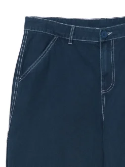 Clearance Cropp Spodnie z białymi przeszyciami surowygranatowy