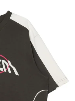 Hot Cropp Sportowa koszulka z napisem szary