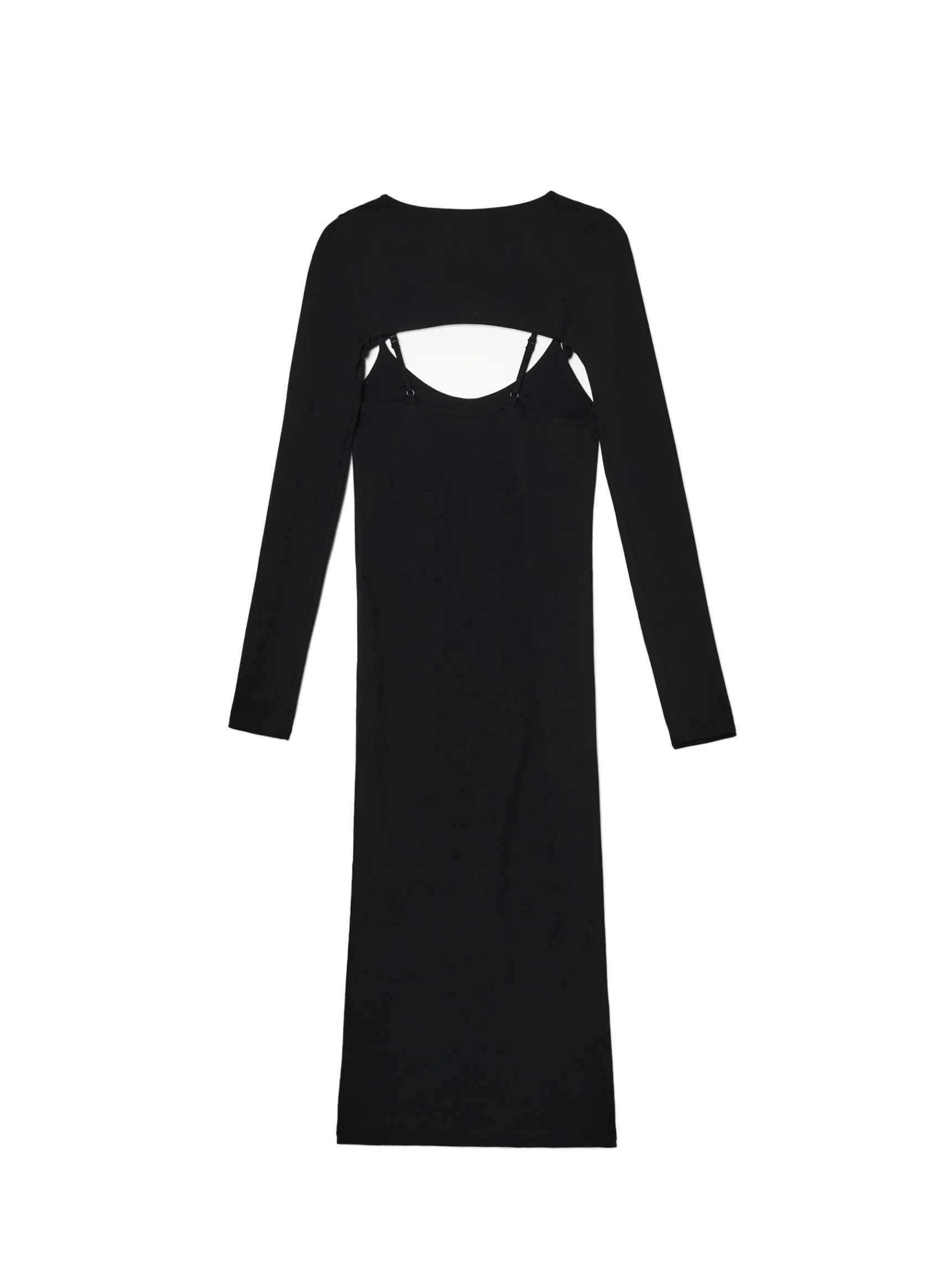 Discount Cropp Sukienka maxi z dodatkowymi rękawami czarny