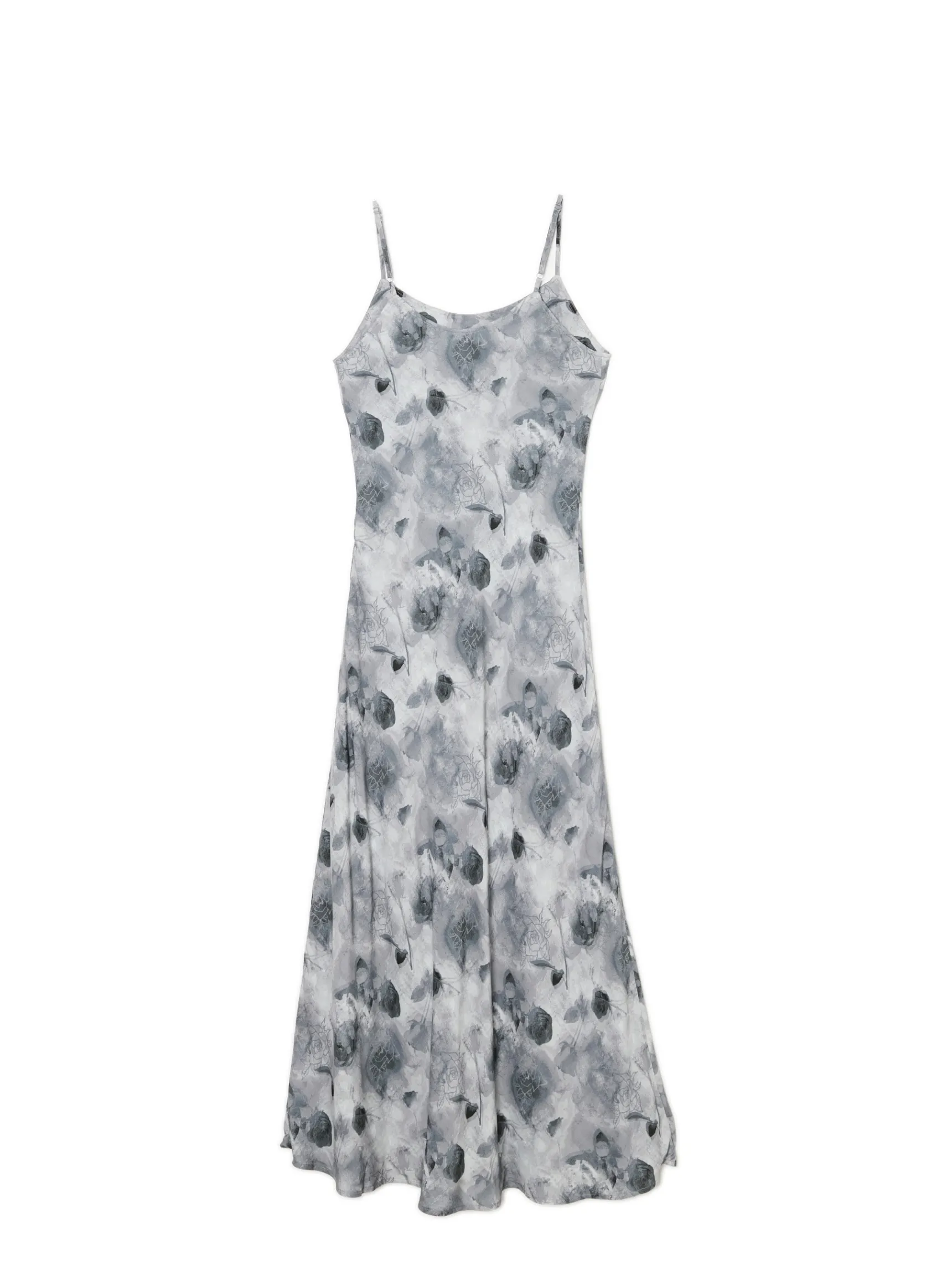 Discount Cropp Sukienka maxi z wiskozy jasnyszary