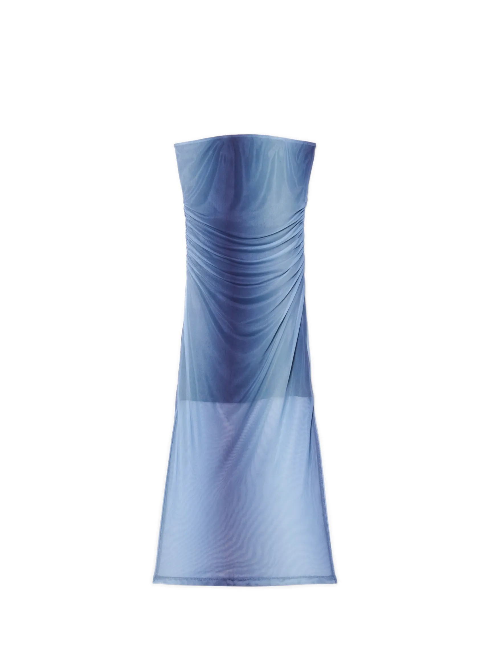 Sale Cropp Sukienka midi z printem all over niebieski