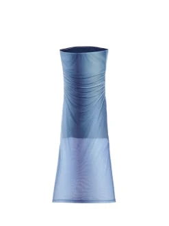 Sale Cropp Sukienka midi z printem all over niebieski