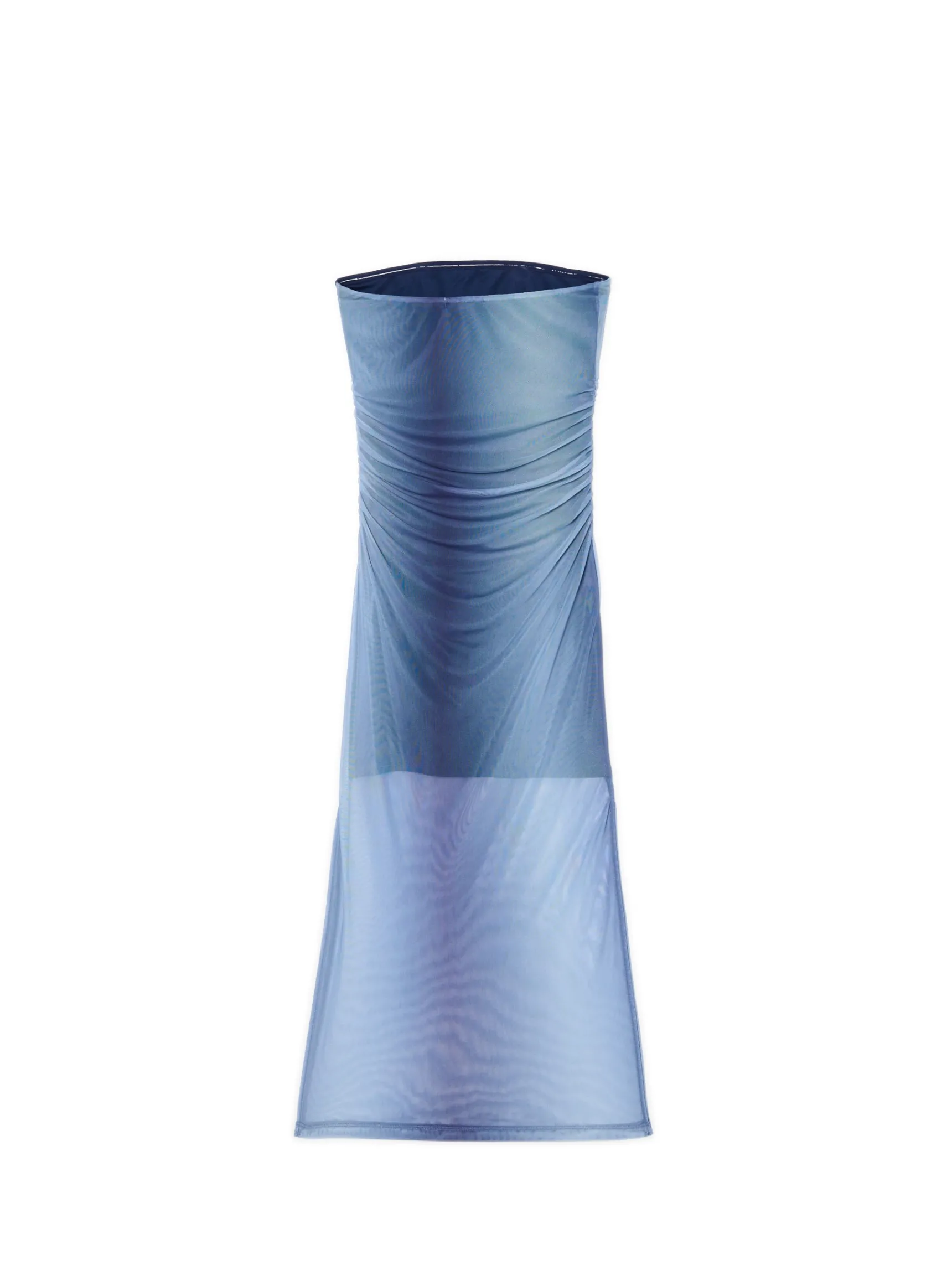 Sale Cropp Sukienka midi z printem all over niebieski