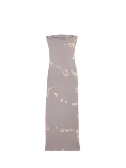 Discount Cropp Sukienka midi z rozcięciem beżowy