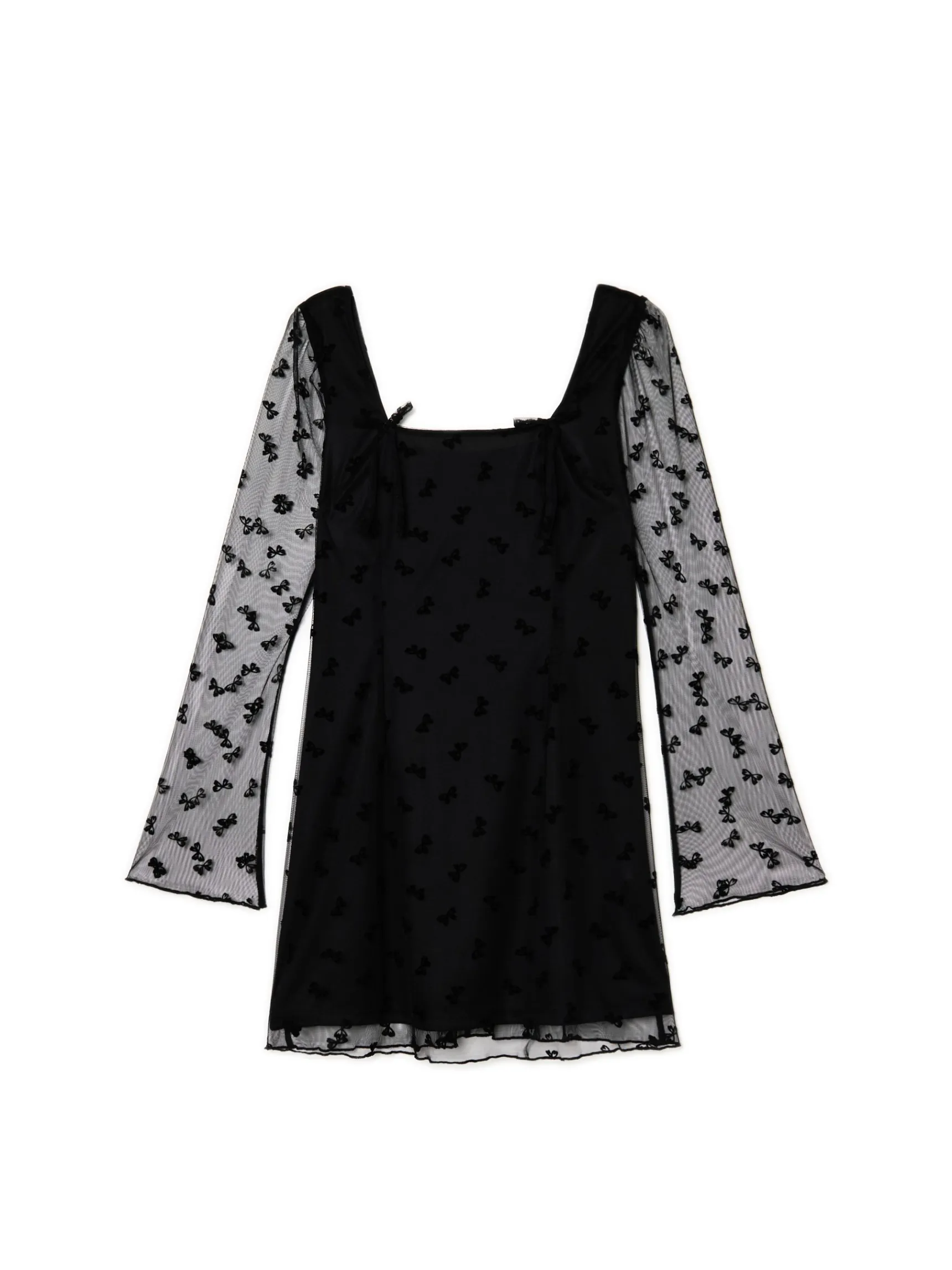Clearance Cropp Sukienka mini z dekoracyjną siateczką czarny