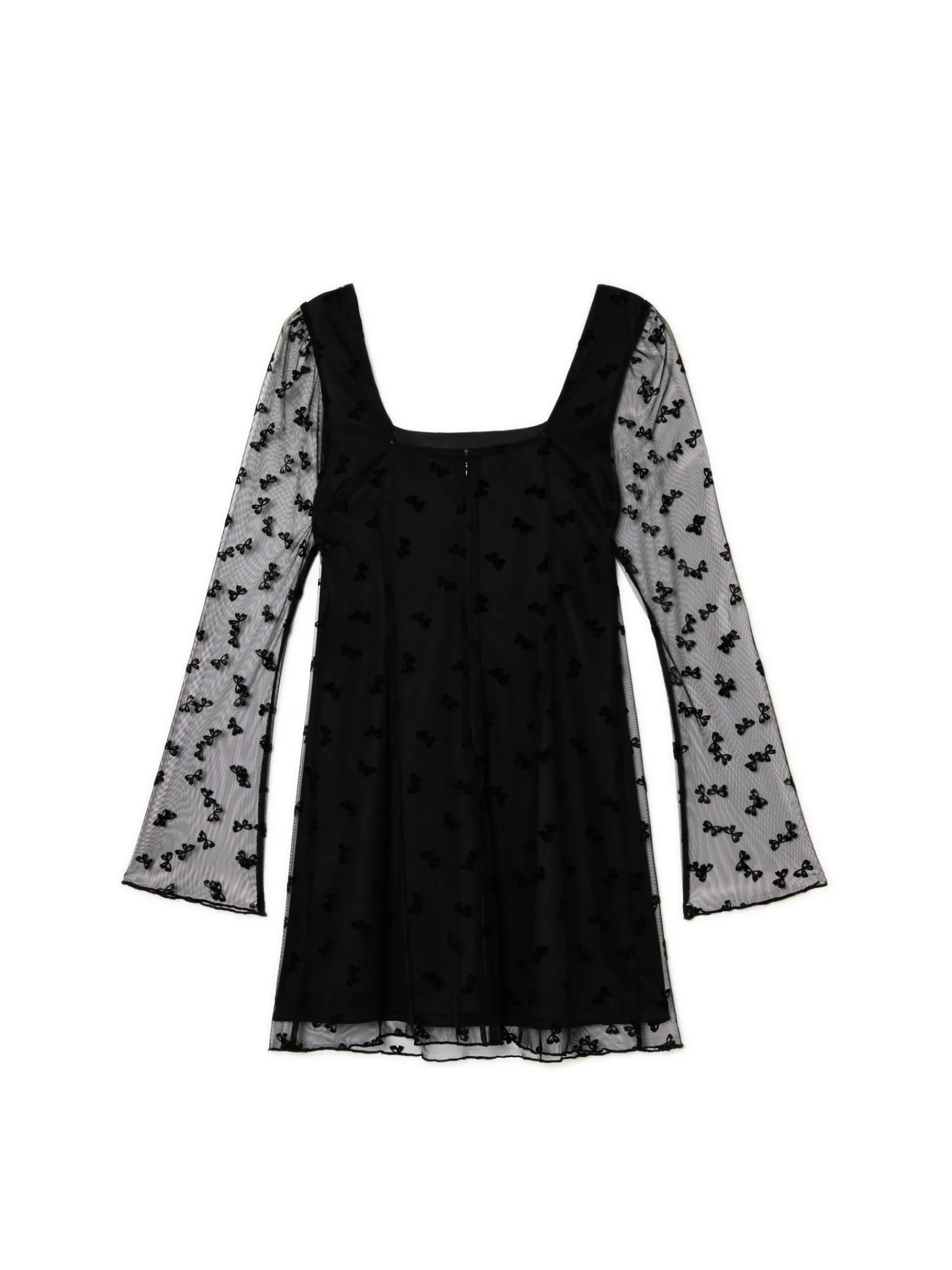 Clearance Cropp Sukienka mini z dekoracyjną siateczką czarny