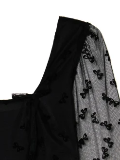 Clearance Cropp Sukienka mini z dekoracyjną siateczką czarny