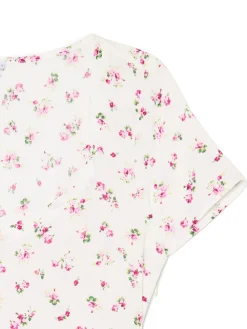 Discount Cropp Sukienka mini z wiskozy w kwiaty biały
