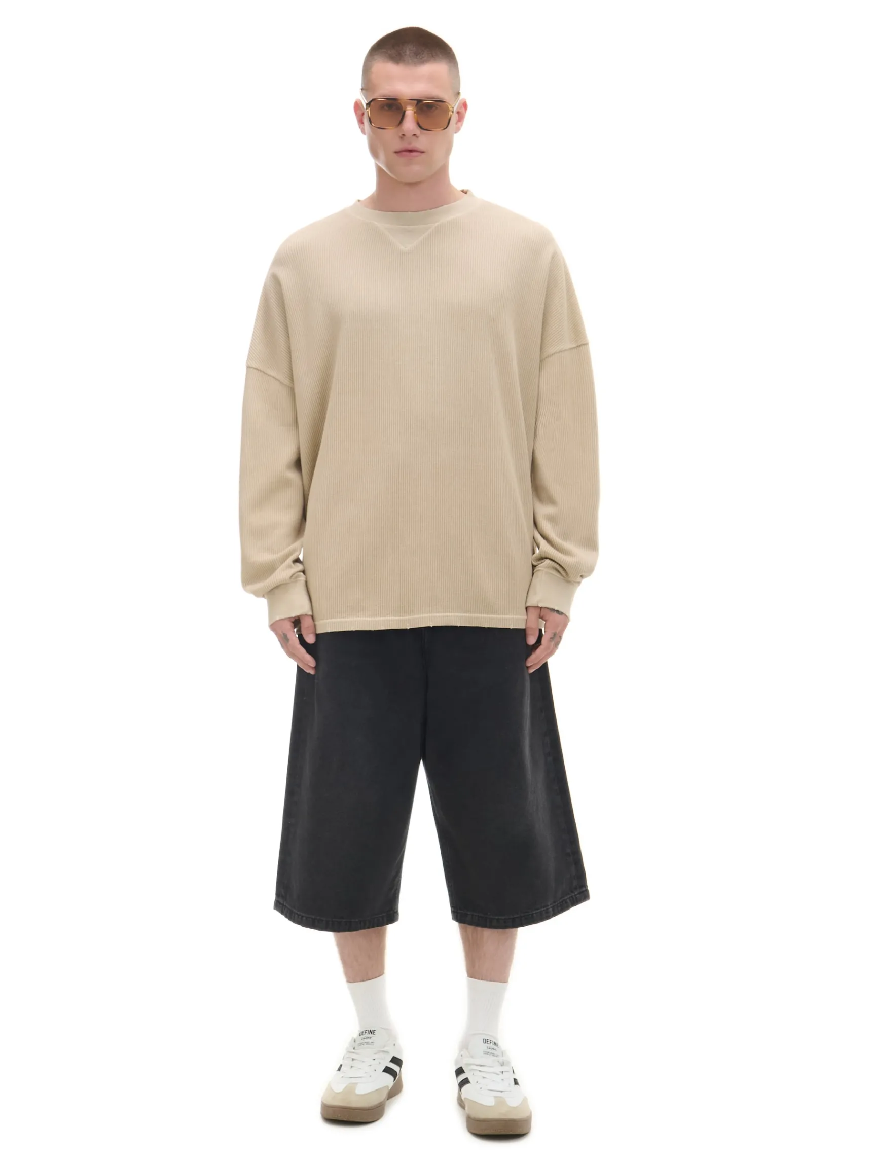 Online Cropp Sweter oversize jasnyszary