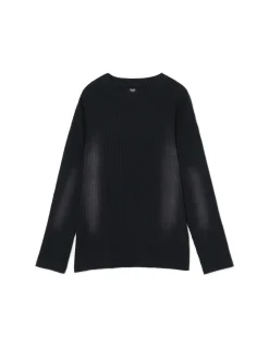 Online Cropp Sweter oversize z efektem sprania czarny