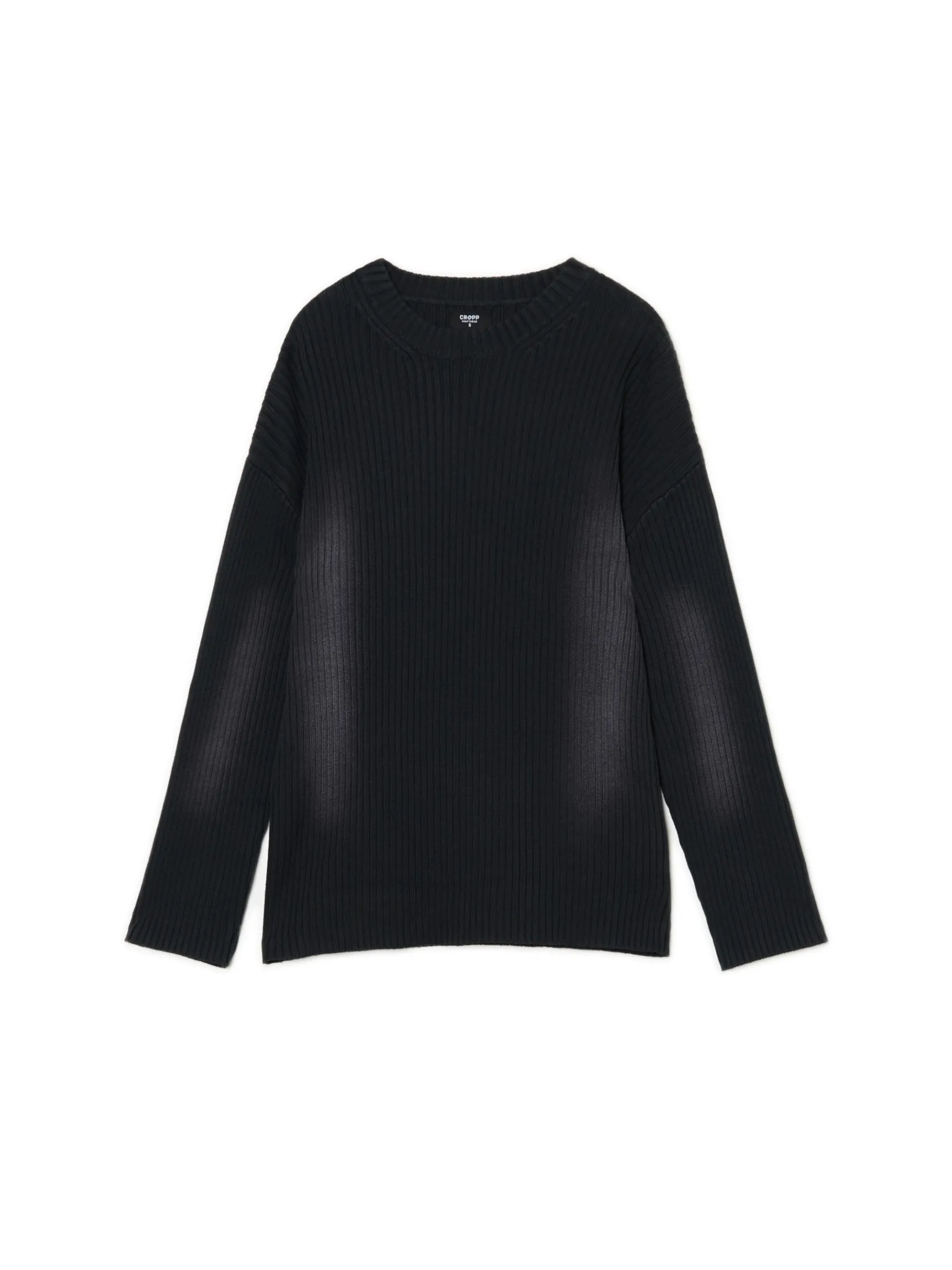 Online Cropp Sweter oversize z efektem sprania czarny