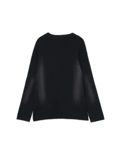 Online Cropp Sweter oversize z efektem sprania czarny