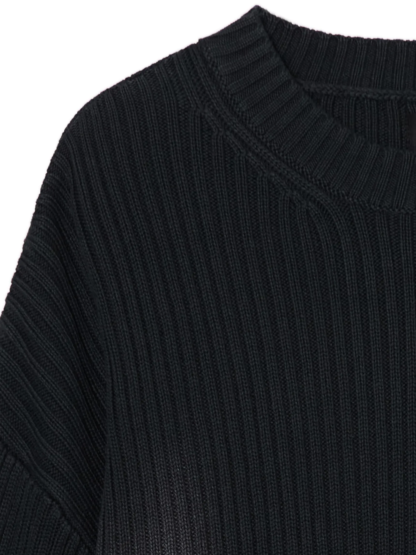 Online Cropp Sweter oversize z efektem sprania czarny