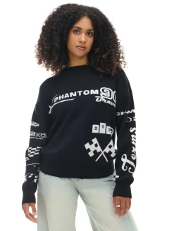 Outlet Cropp Sweter w racingowym stylu czarny