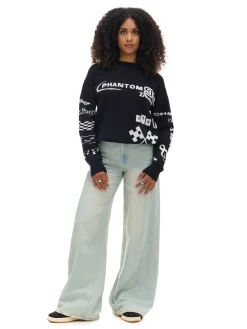 Outlet Cropp Sweter w racingowym stylu czarny