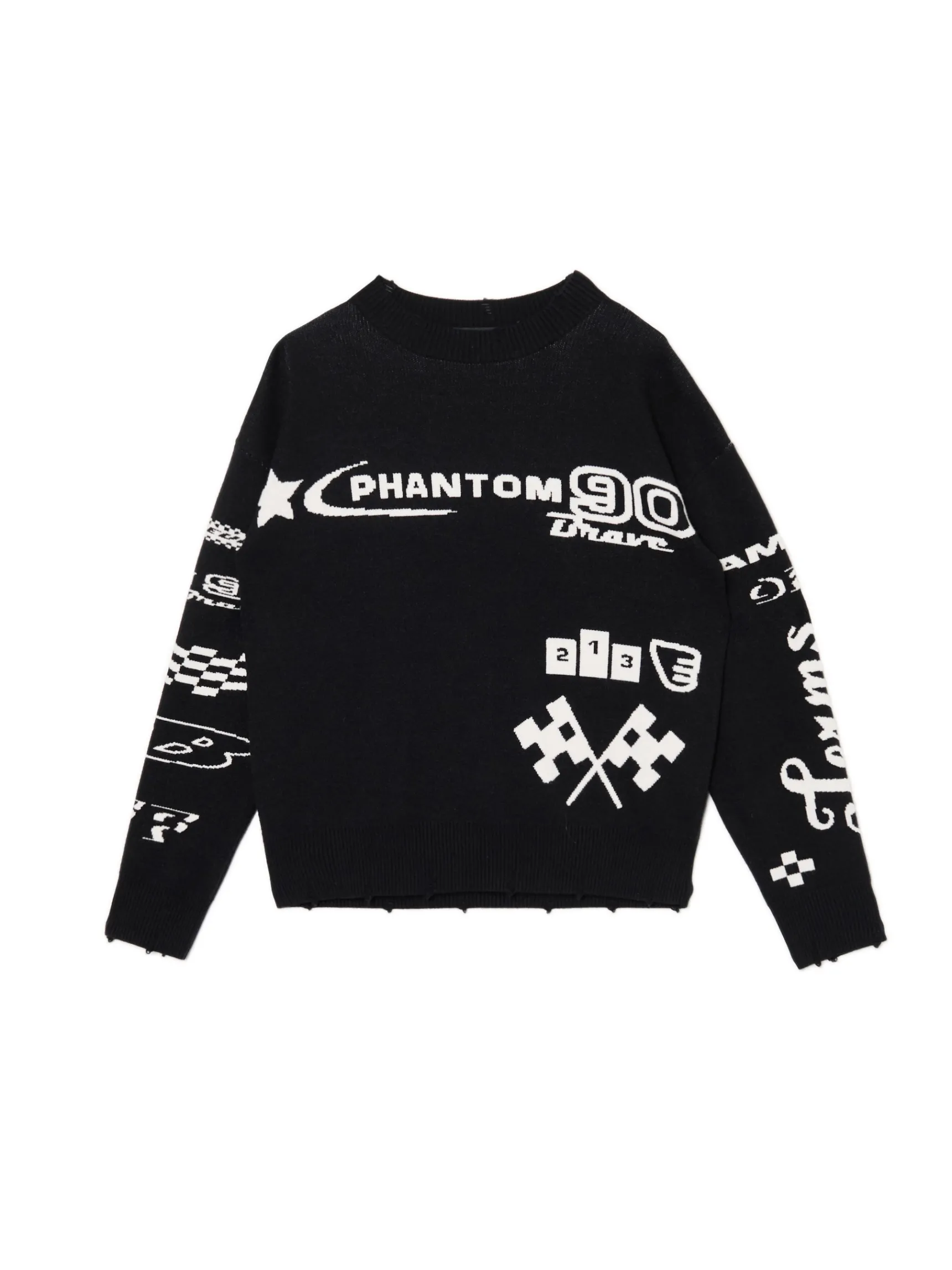 Outlet Cropp Sweter w racingowym stylu czarny