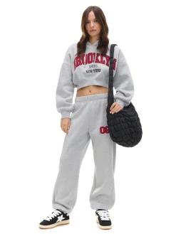 Discount Cropp Szara bluza crop jasnyszary