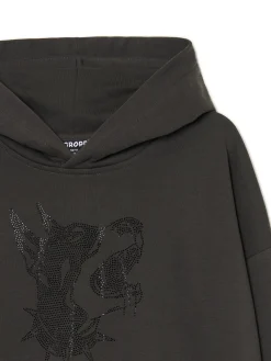 Hot Cropp Szara bluza z aplikacją szary