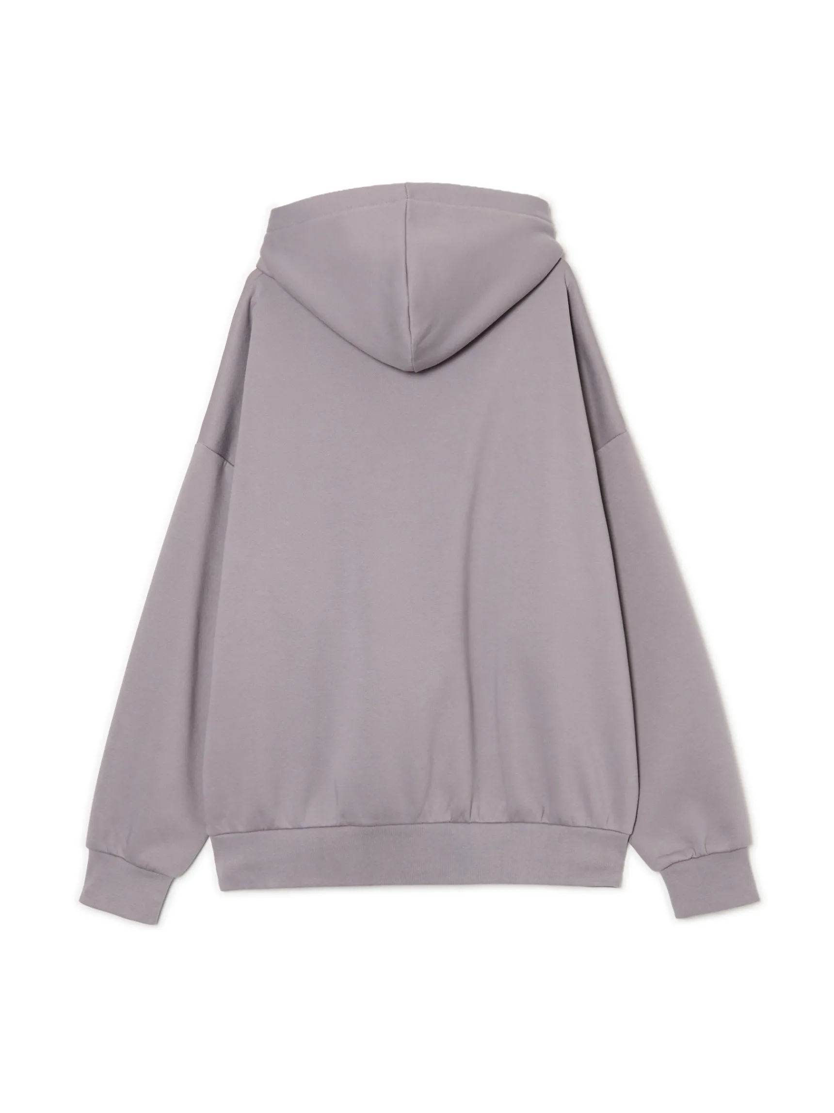 Hot Cropp Szara bluza z kapturem i nadrukiem UNISEX szary