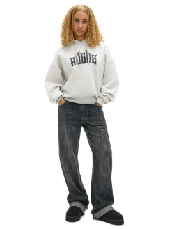 New Cropp Szara bluza z kapturem UNISEX jasnyszary