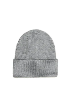 Online Cropp Szara czapka beanie z dodatkiem wiskozy jasnyszary