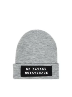 New Cropp Szara czapka z personalizowanym napisem jasnyszary