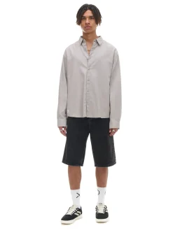 Online Cropp Szara koszula oversize jasnyszary