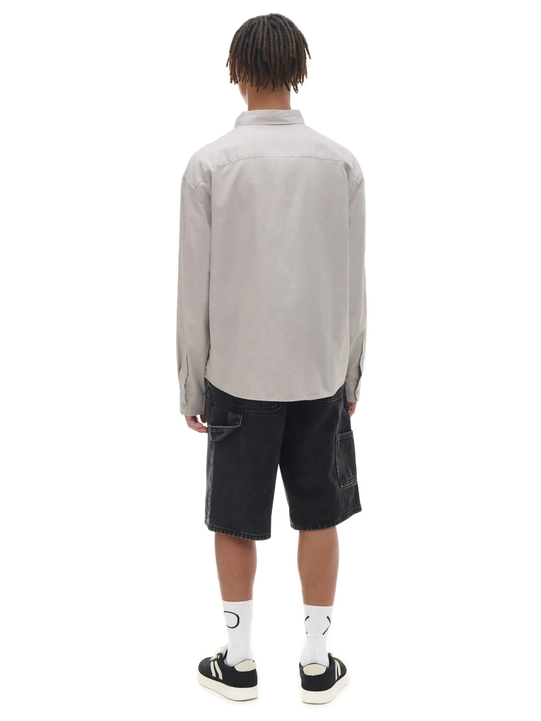 Online Cropp Szara koszula oversize jasnyszary
