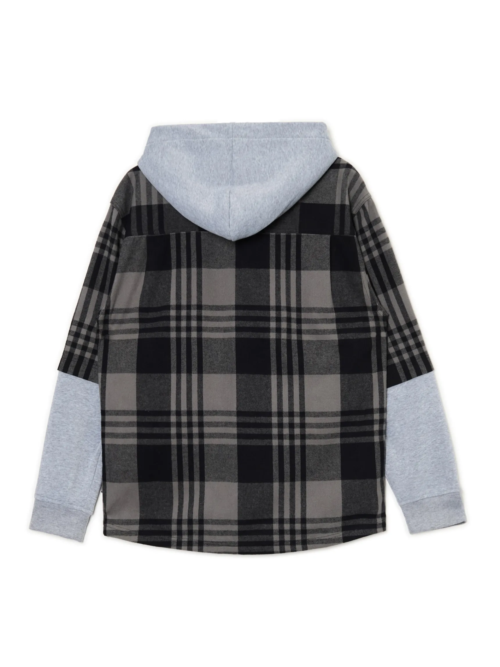 Clearance Cropp Szara koszula z kapturem i kieszeniami szary