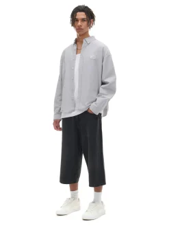 Fashion Cropp Szara koszula z ozdobnym wykończeniem jasnyszary