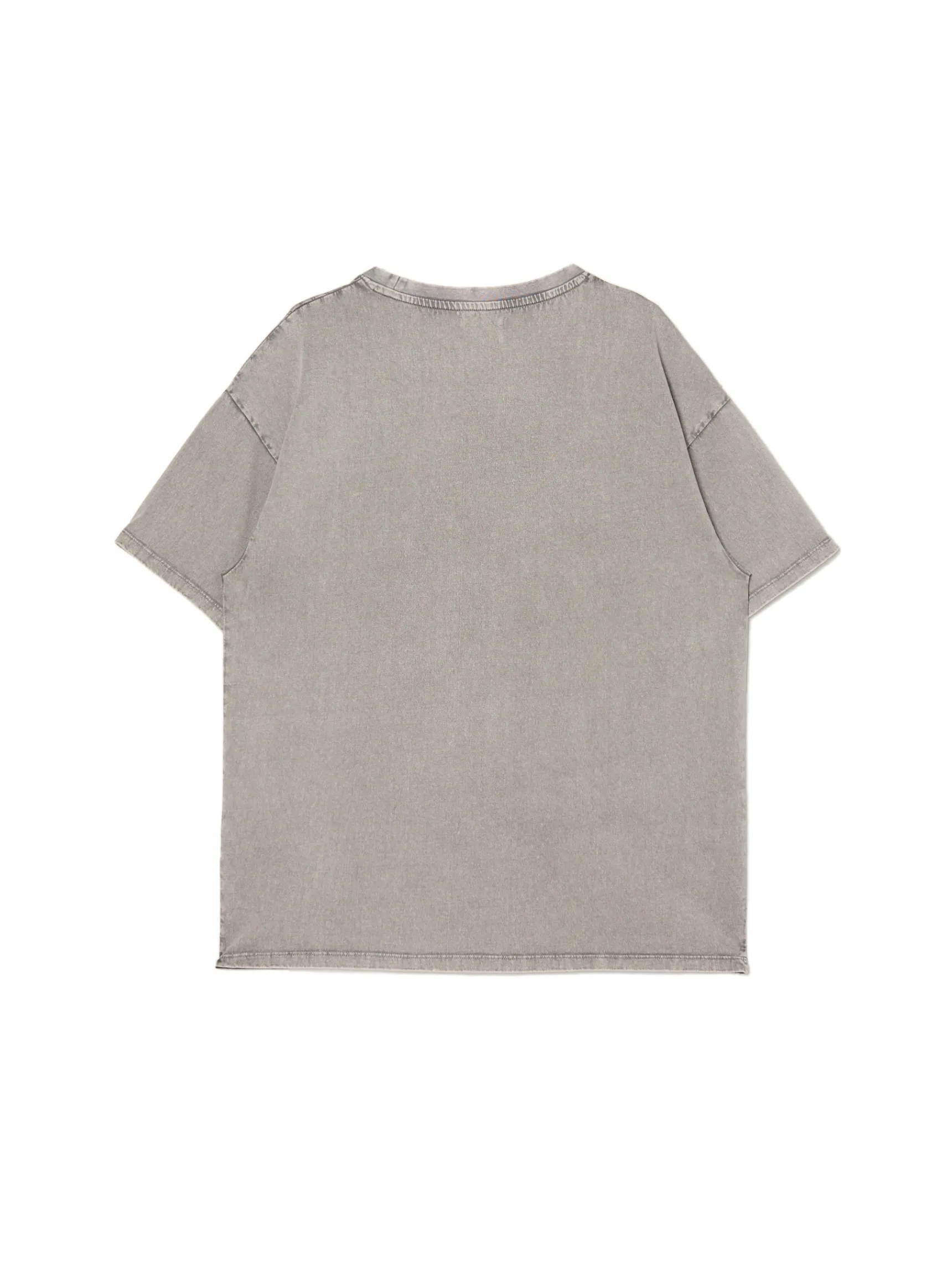 Best Cropp Szara koszulka z nadrukiem UNISEX jasnyszary