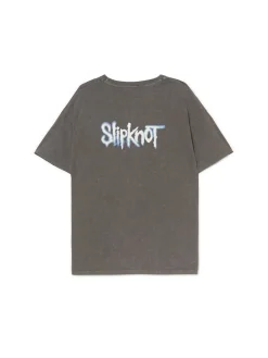 Best Cropp Szara koszulka z nadrukiem Slipknot szary