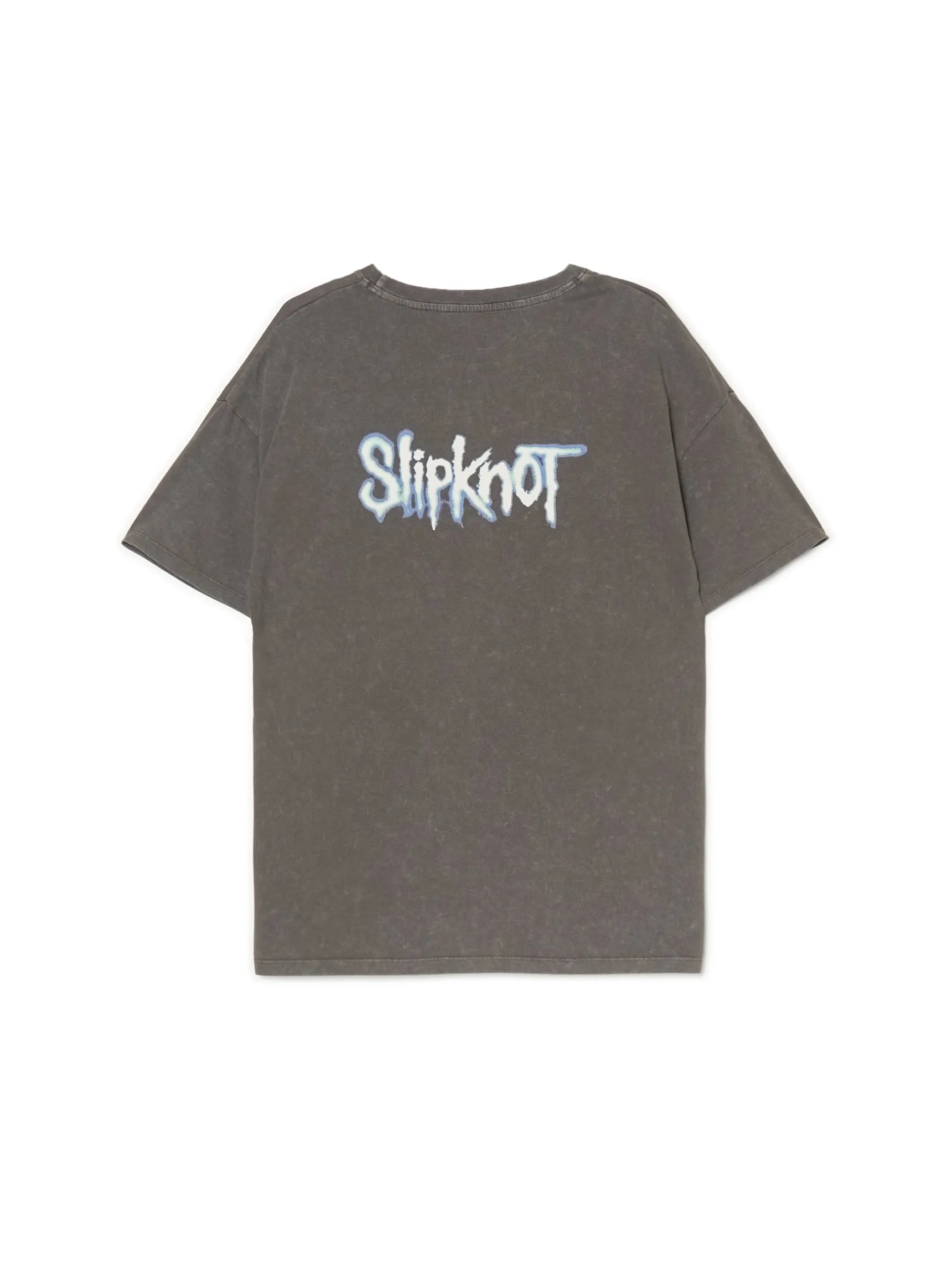 Best Cropp Szara koszulka z nadrukiem Slipknot szary