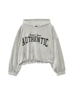 Online Cropp Szara krótka bluza boxy jasnyszary