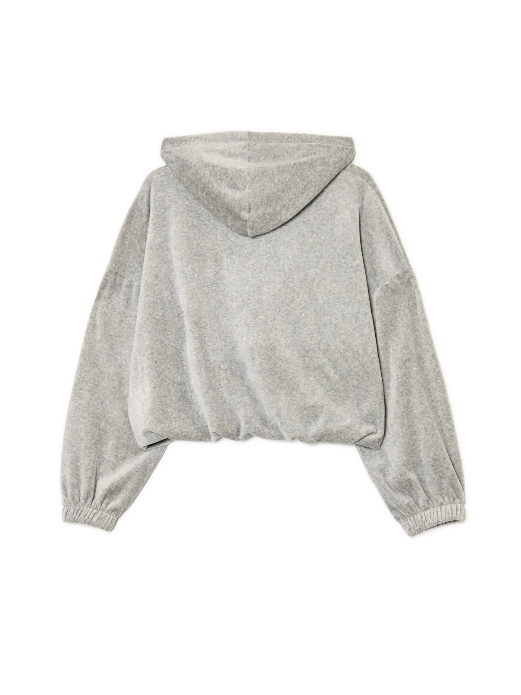Online Cropp Szara krótka bluza boxy jasnyszary