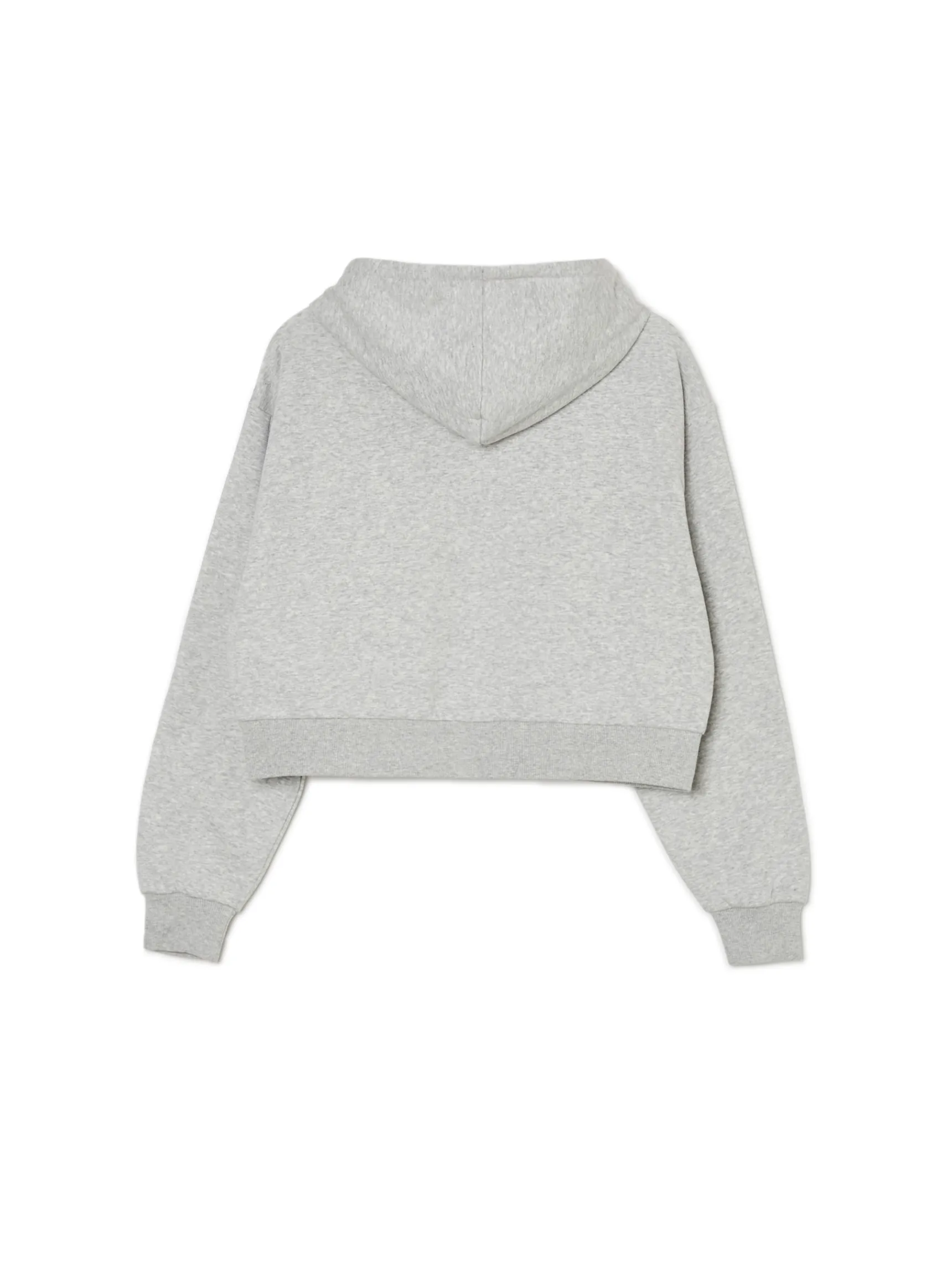 Online Cropp Szara krótka bluza z motylem jasnyszary