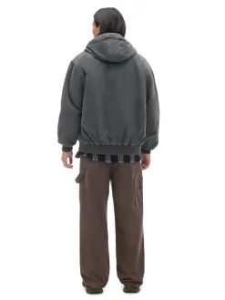 Hot Cropp Szara kurtka bomber z kapturem szary