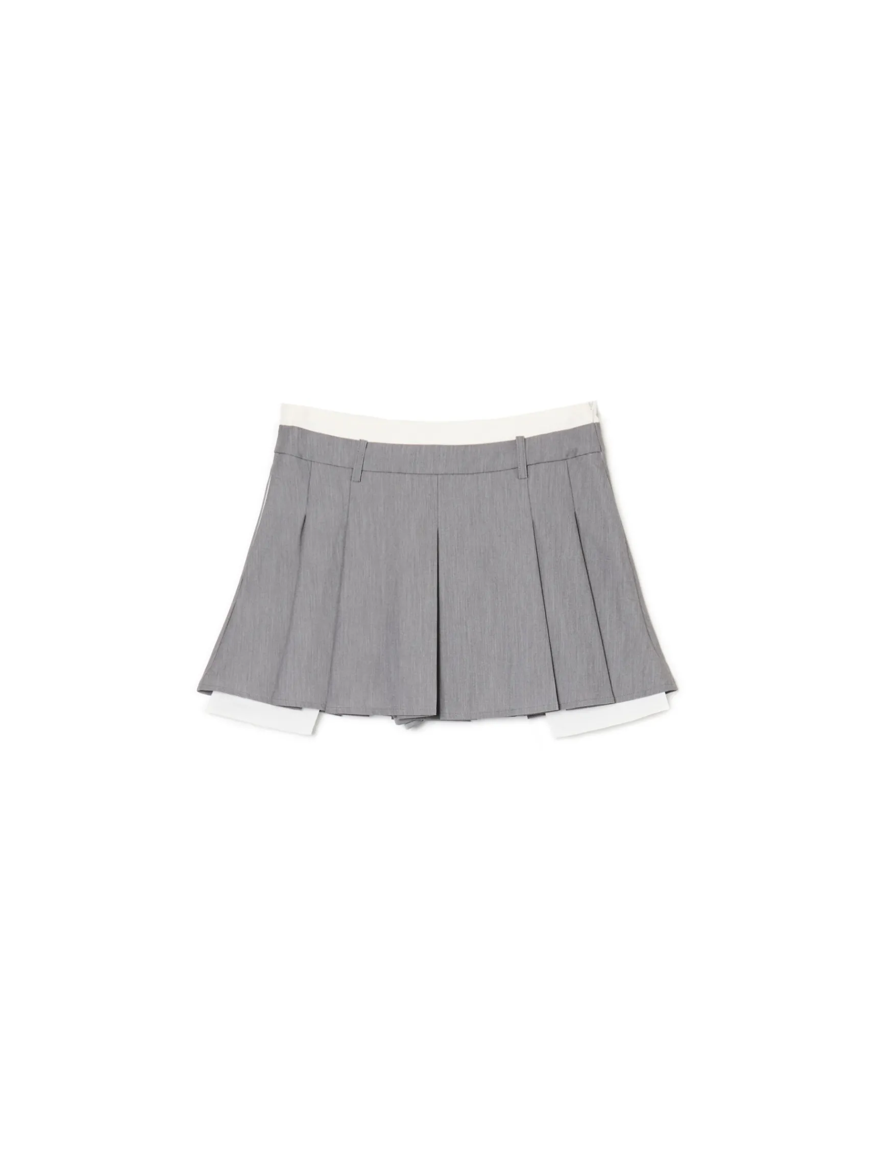 Online Cropp Szara mini z plisami jasnyszary