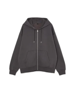 Best Cropp Szara rozpinana bluza oversize szary