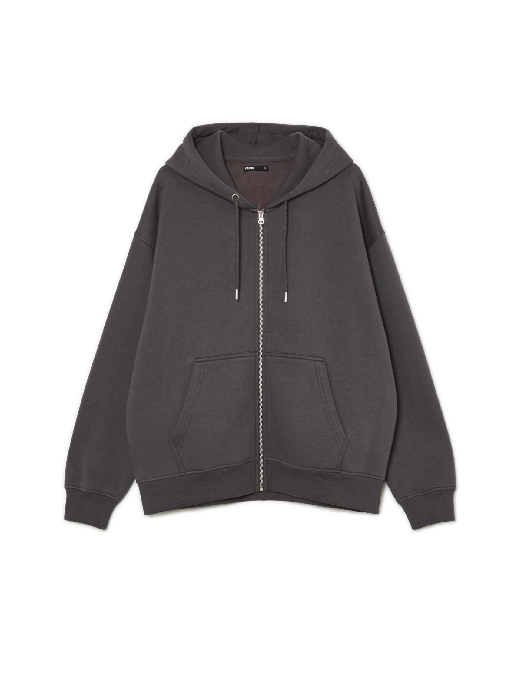 Best Cropp Szara rozpinana bluza oversize szary
