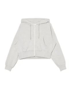 Clearance Cropp Szara rozpinana bluza z kapturem jasnyszary