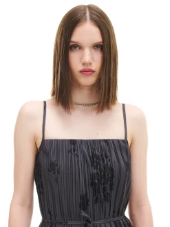 Clearance Cropp Szara sukienka midi w kwiaty zielony