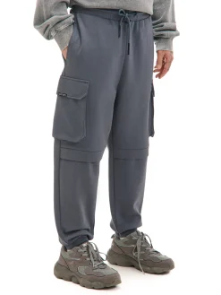 Online Cropp Szare dresowe joggery z kieszeniami szary